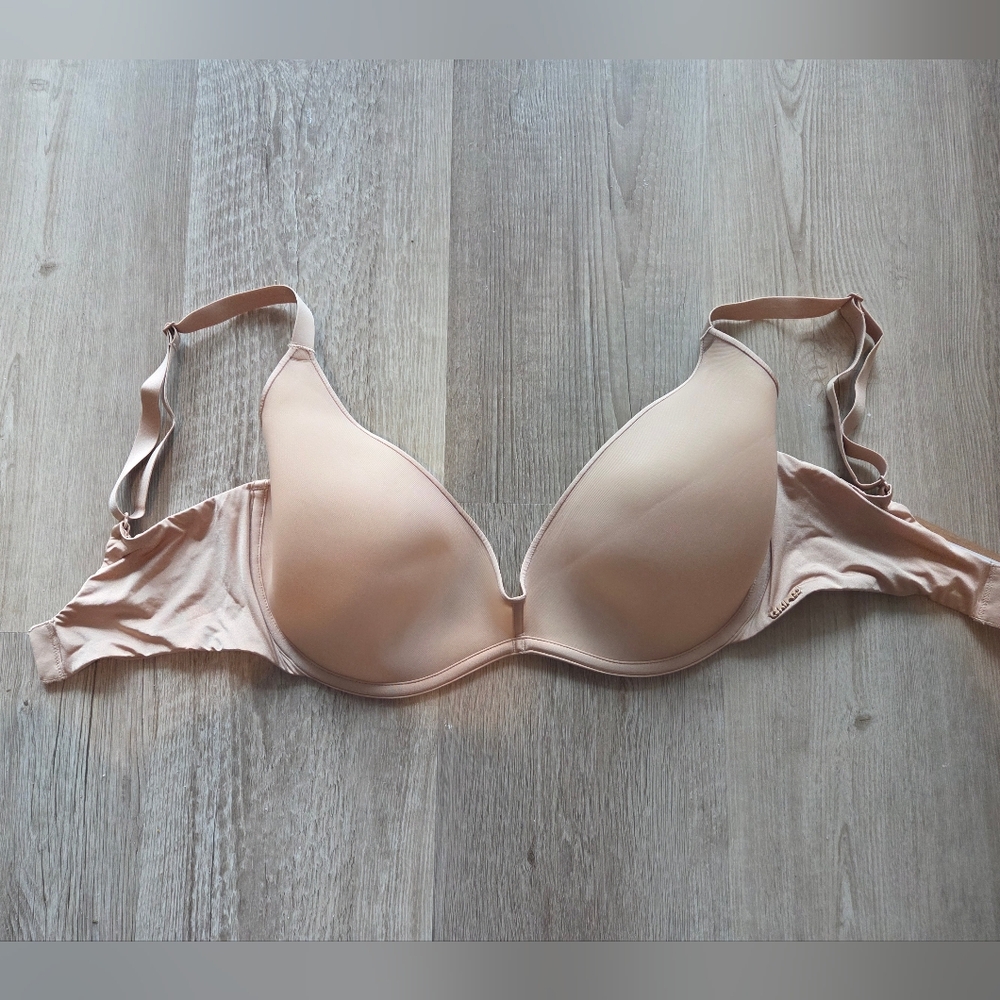 Skims Weightless Scoop 3D Woven Knit Underwire Bra in Clay Tan Size 38 DDD
